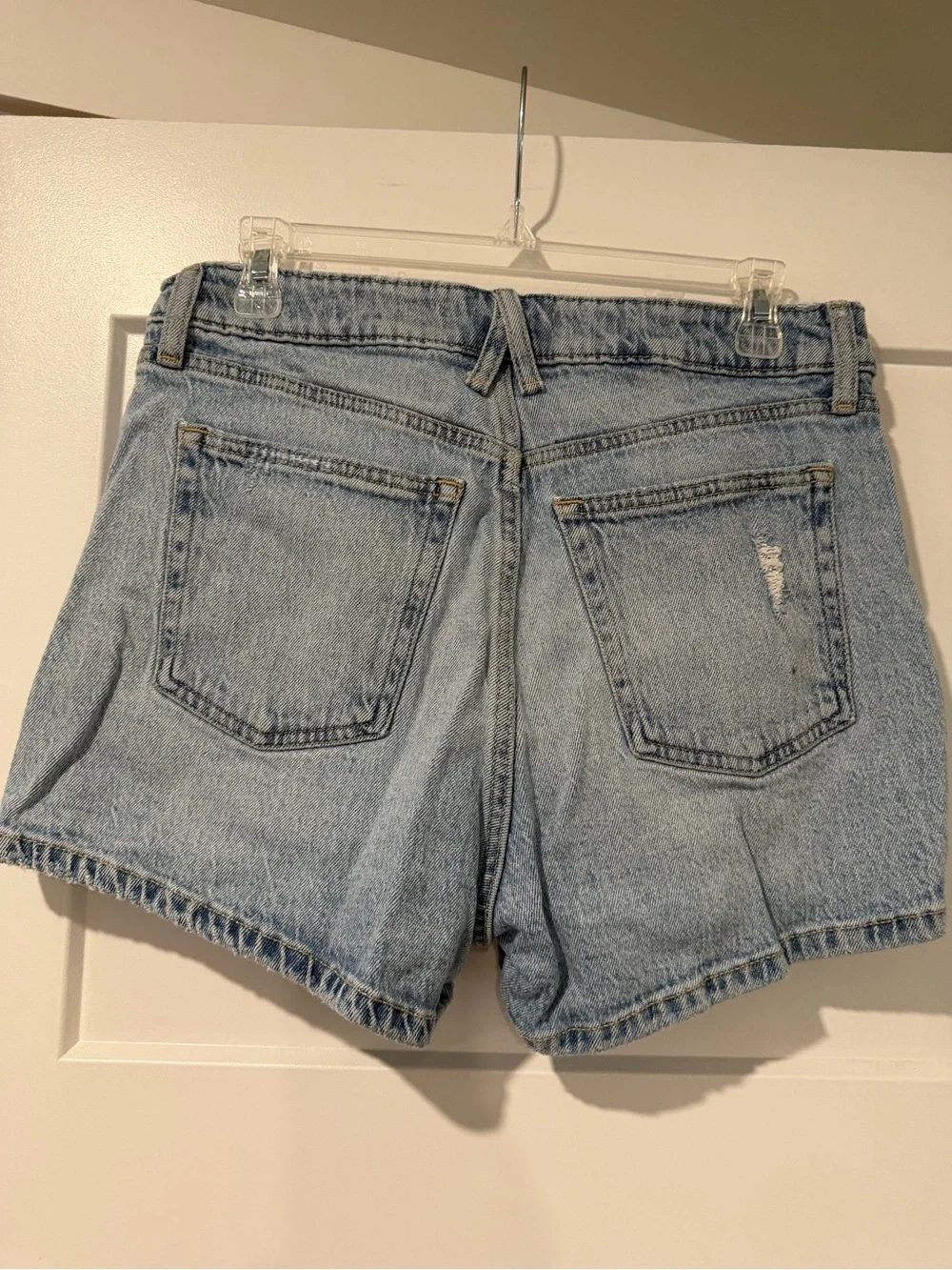 Anthropologie Light Blue Distressed Denim Shorts